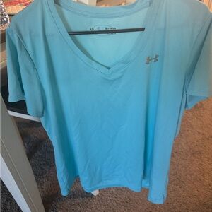Under Armour Women's Blue V-Neck Top
